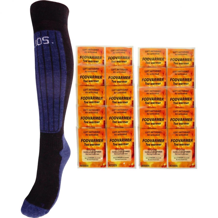 Accezzi Fodvarmer/Helios Merino One 60 sæt, unisex, navy - Billede 2