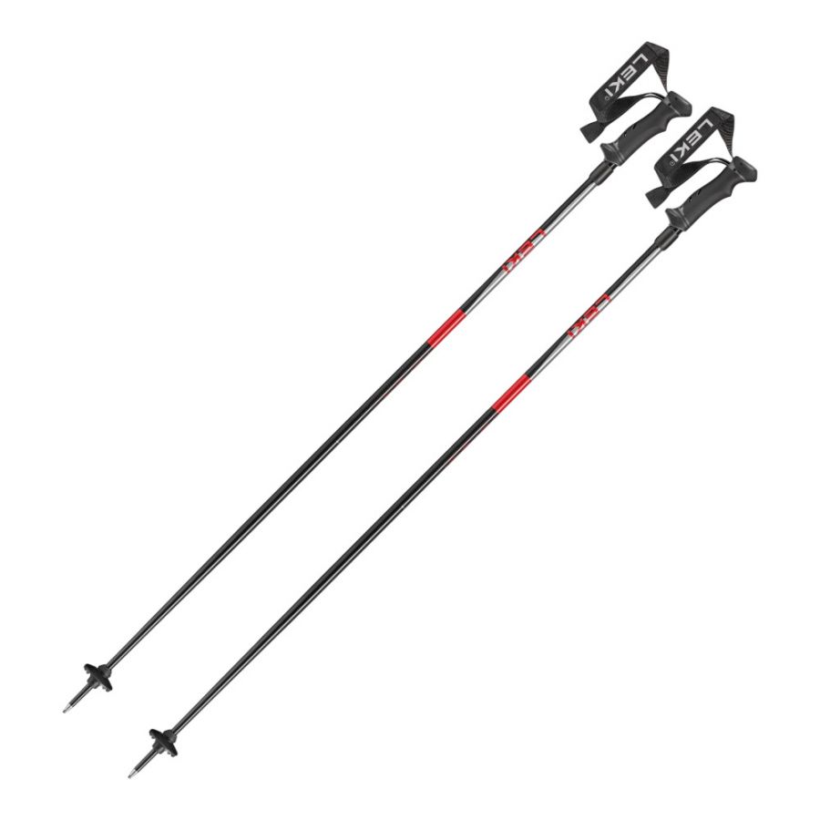 Leki Hot Shot, skistave, sort/rød - Billede 2